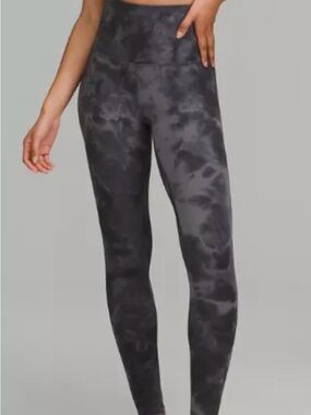 lululemon Dark Charcoal Tie-Dye High-Rise Leggings